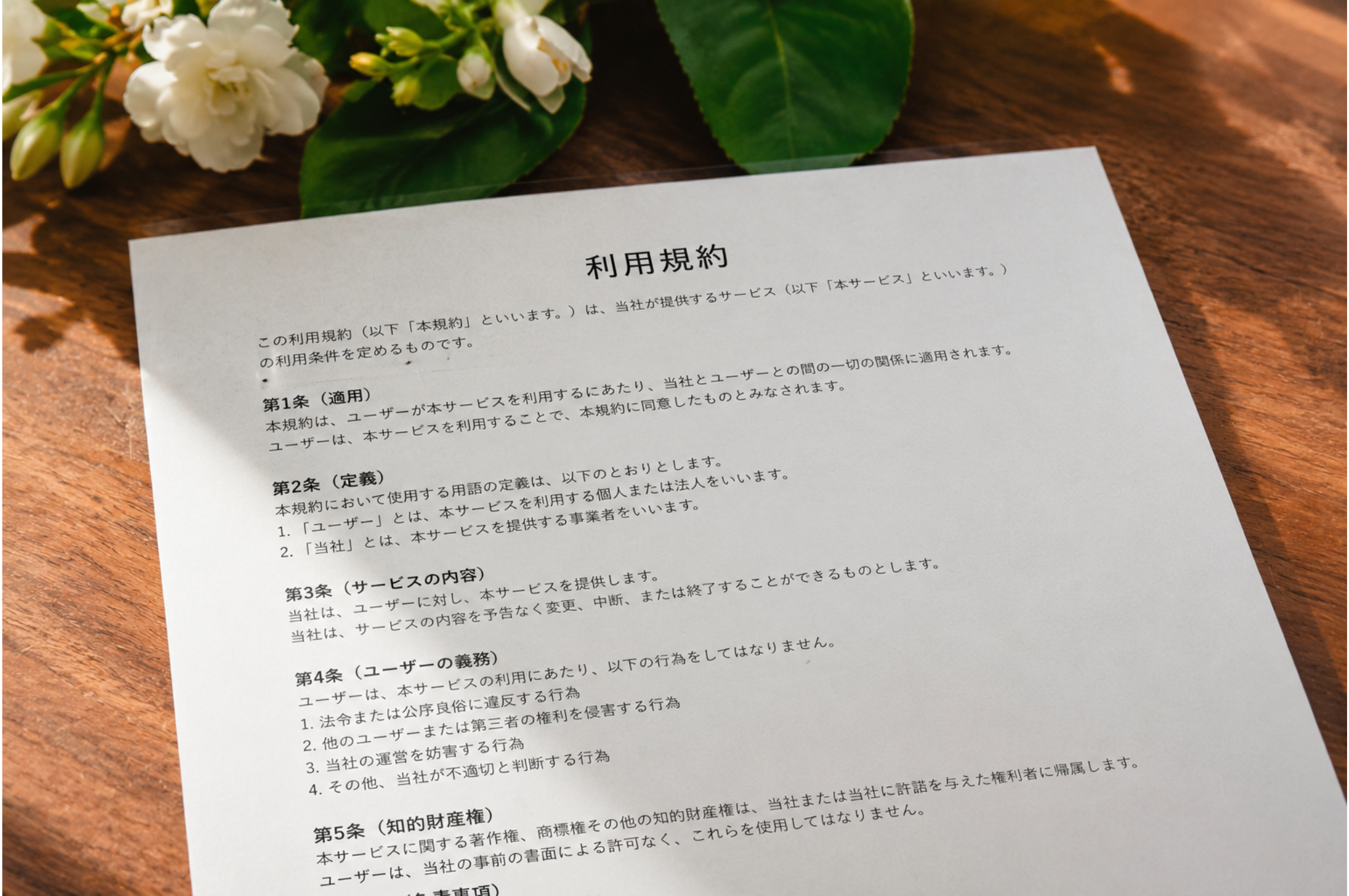 規約設定画面イメージ